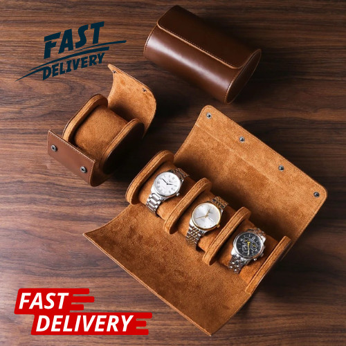 Leather watch roll - storage, box