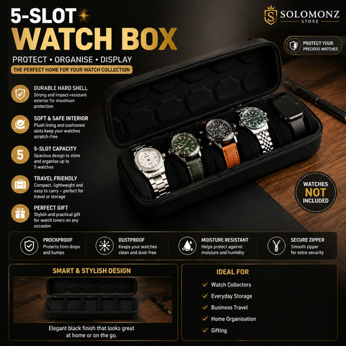 Travel watch case slot - travel, roll