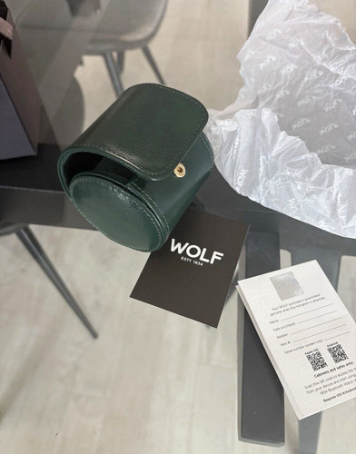 Wolf green leather travel - leather,