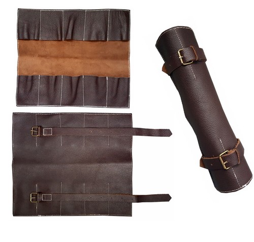 Genuine leather natural dark - leather,