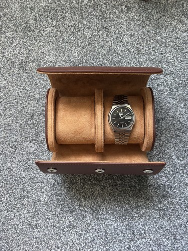 Slot leather watch roll - watch,