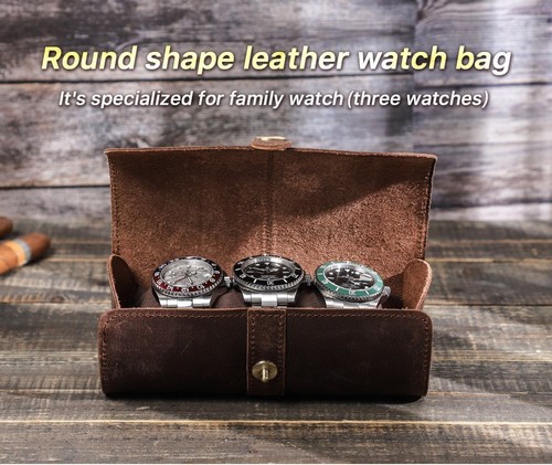 Genuine leather watch - watch, roll