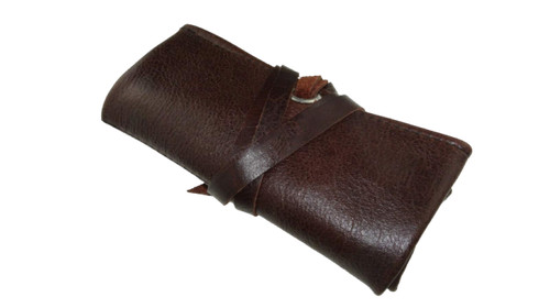 Real leather watch roll slot - leather,