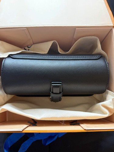 Black faux leather - leather, travel
