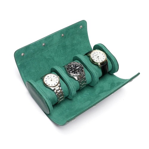 Green genuine leather watch - genuine,